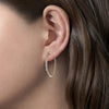 Bujukan Yellow Gold Diamond Beaded Hoop Earrings, 0.30 cttw