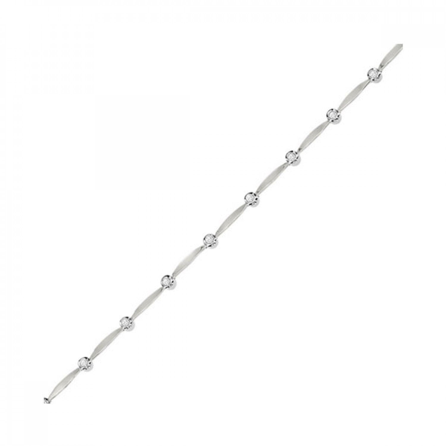 Stunning diamond bezel link bracelet