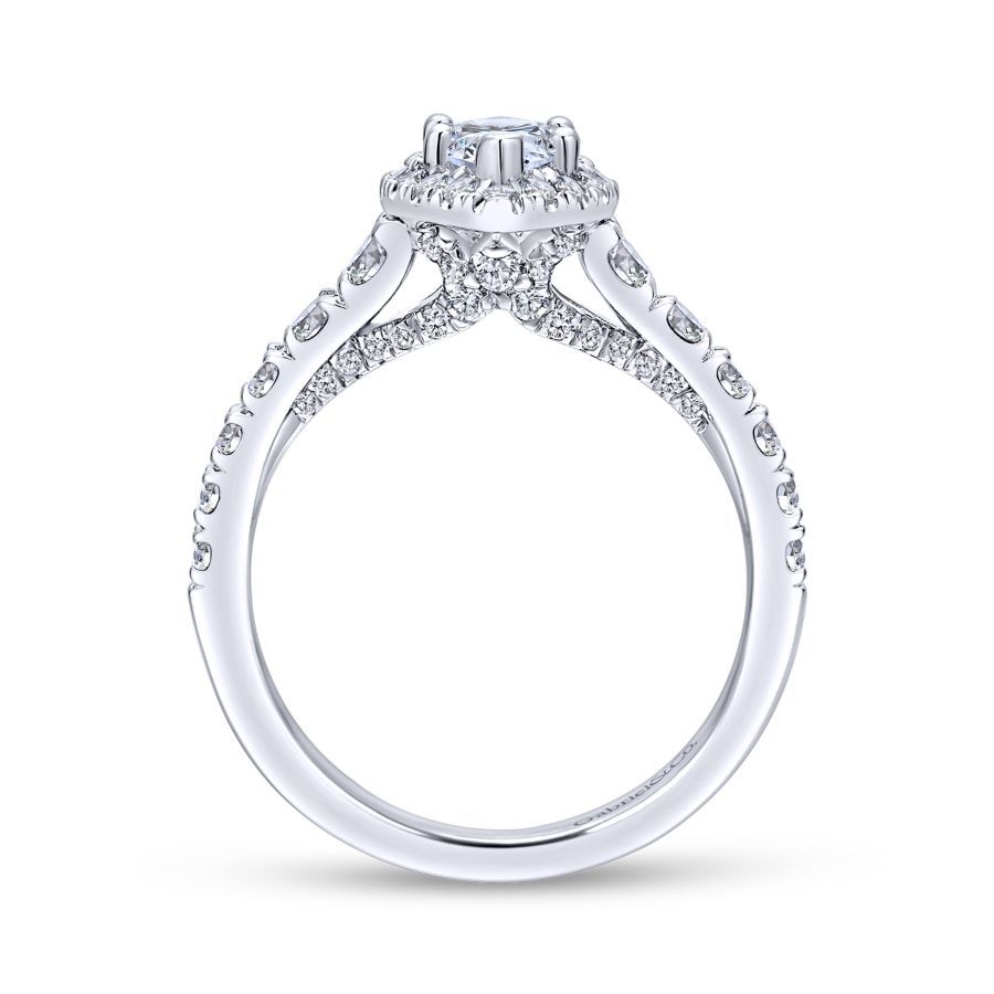 Hazel Marquise Diamond Halo Engagement Ring Setting