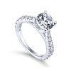 Avery Engagement Ring Setting in White Gold