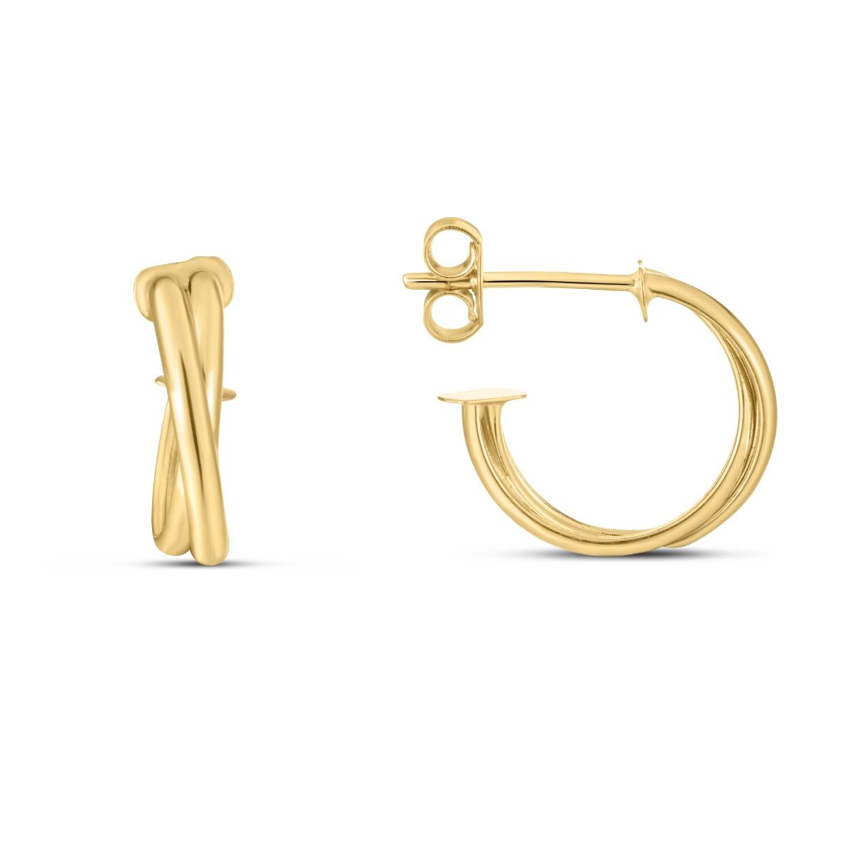 Small Hoop Gold Earrings 14K Yellow hotsell Gold