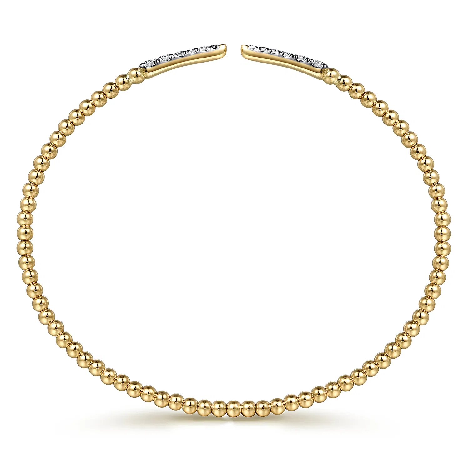 Diamond Bujukan Beaded Open Top Bangle Bracelet