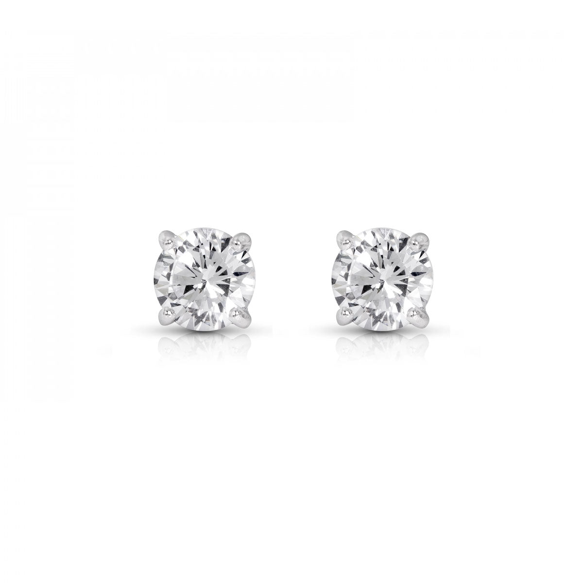 4 prong deals diamond stud earrings