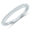 Sophisticated Prong Set Diamond Anniversary Band Set in White Gold, 0.25cttw
