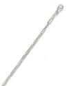 16” White Gold 2.1mm Paperclip Link Chain Necklace with Lobster Clasp