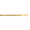 Thin 20” Yellow Gold 2.5mm Rope Chain Necklace with Lobster Clasp