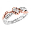 Twogether Rose and White Gold Diamond Ring, .20ctw.