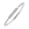 White Gold Stackable Twist Diamond Band, 0.05 cttw