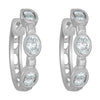 Classic White Gold Diamond Huggie Earrings, 0.375 cttw