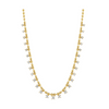 Beaded 14k Gold and Diamond Station Necklace