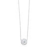 Floral Inspired Lab-Created Diamond Halo Stationary Necklace in White Gold, 0.75 cttw