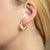 Tapered Hoop Earrings in 14k Yellow Gold