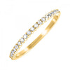Yellow Gold Stackable Round Diamond Band, 0.16 cttw