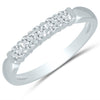 Charming Prong Set 5 Diamond Anniversary Band in White Gold, 0.33cttw