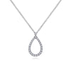 Diamond Open Teardrop Necklace