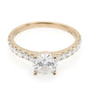 Classic Pave Engagement Ring Setting in Yellow Gold