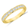 Timeless Yellow Gold Diamond Channel Set Anniversary Band with 11 Diamonds, 0.50cttw