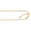 Adjustable 22” Yellow Gold 0.95mm Rope Chain Necklace with Heart Tag and Lobster Clasp