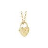 Engraveable Heart Lock Pendant Necklace