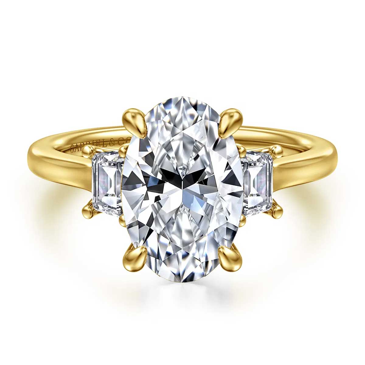 Nigela 3-Stone Engagement Ring Setting