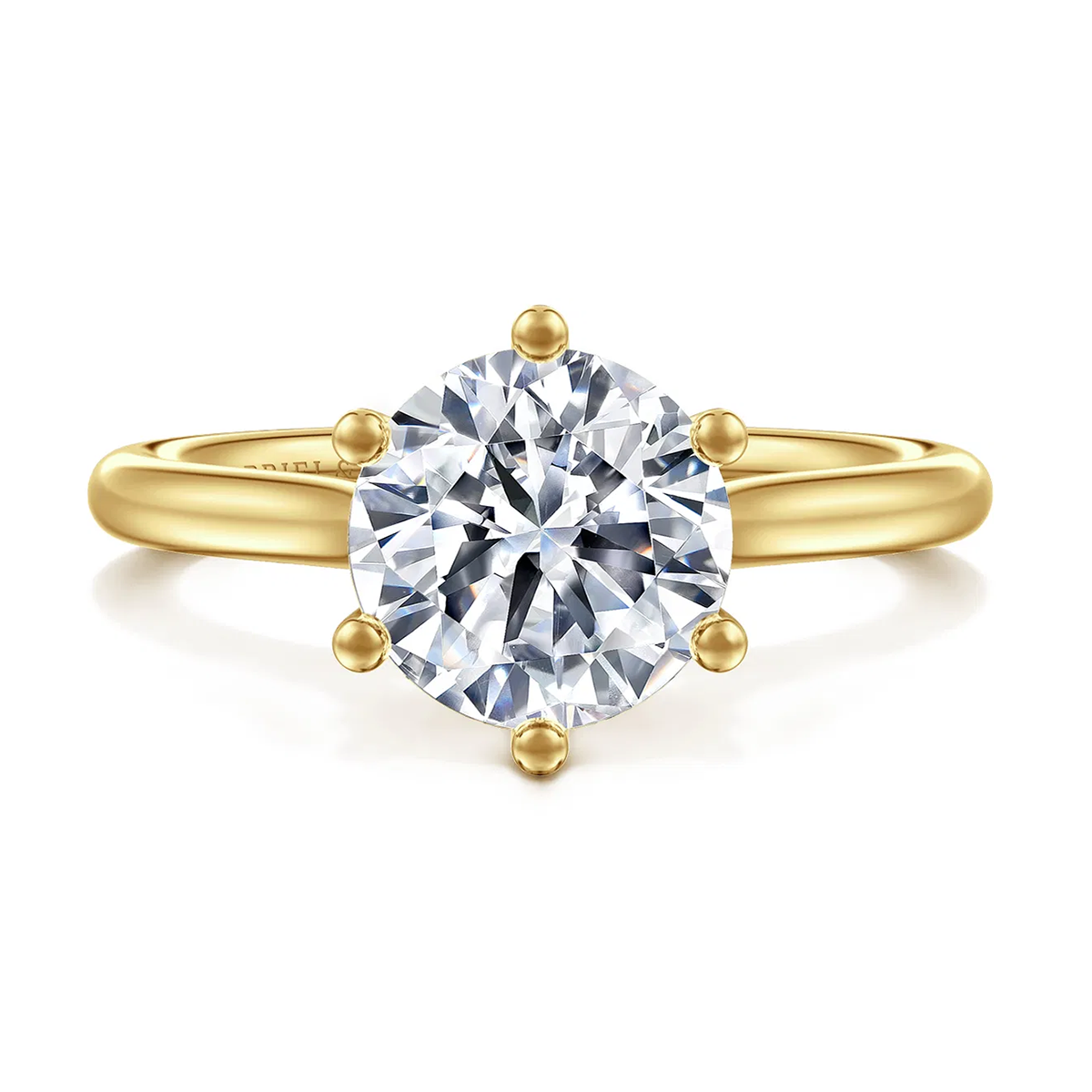 6-Prong Round Diamond Solitaire Engagement Ring Setting