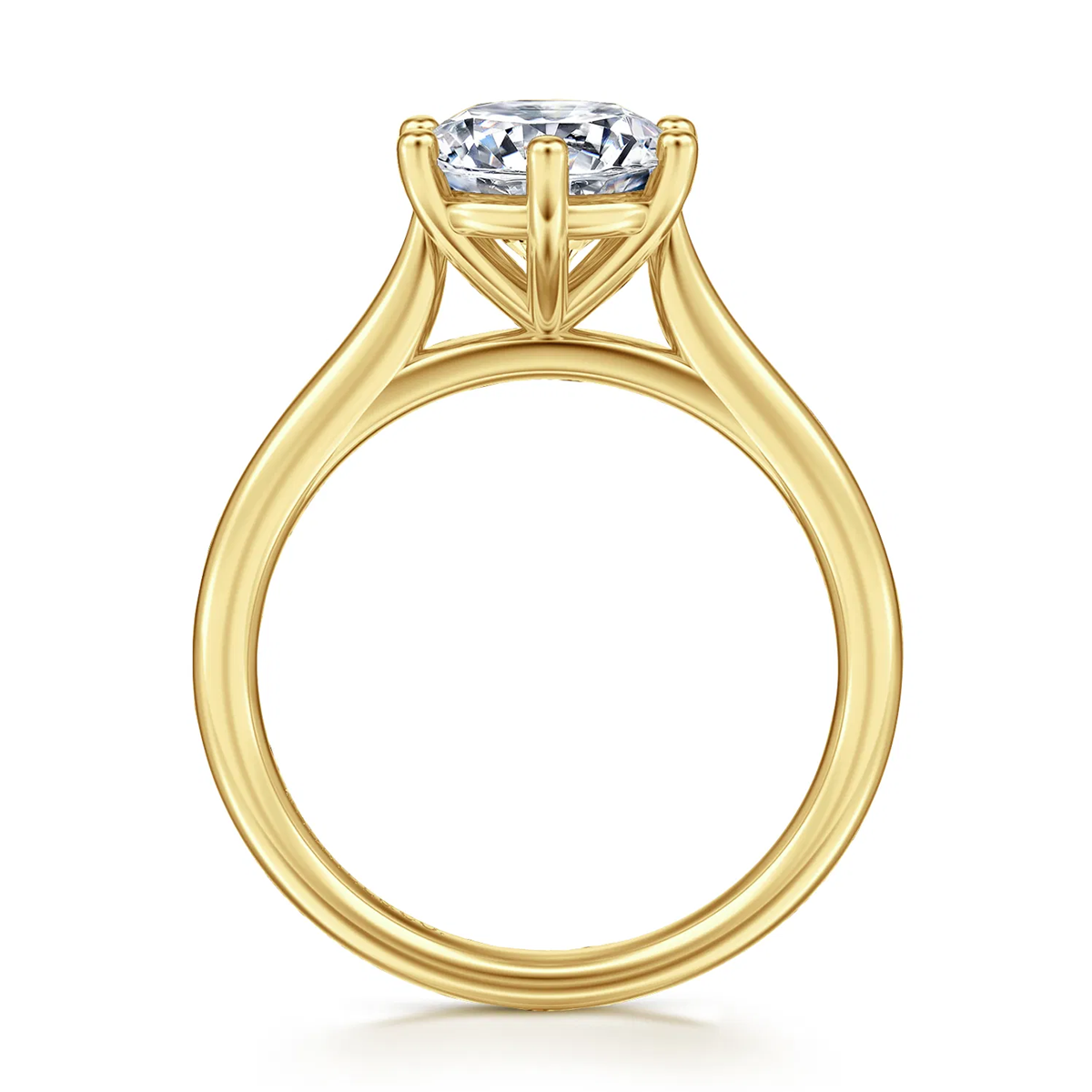 6-Prong Round Diamond Solitaire Engagement Ring Setting