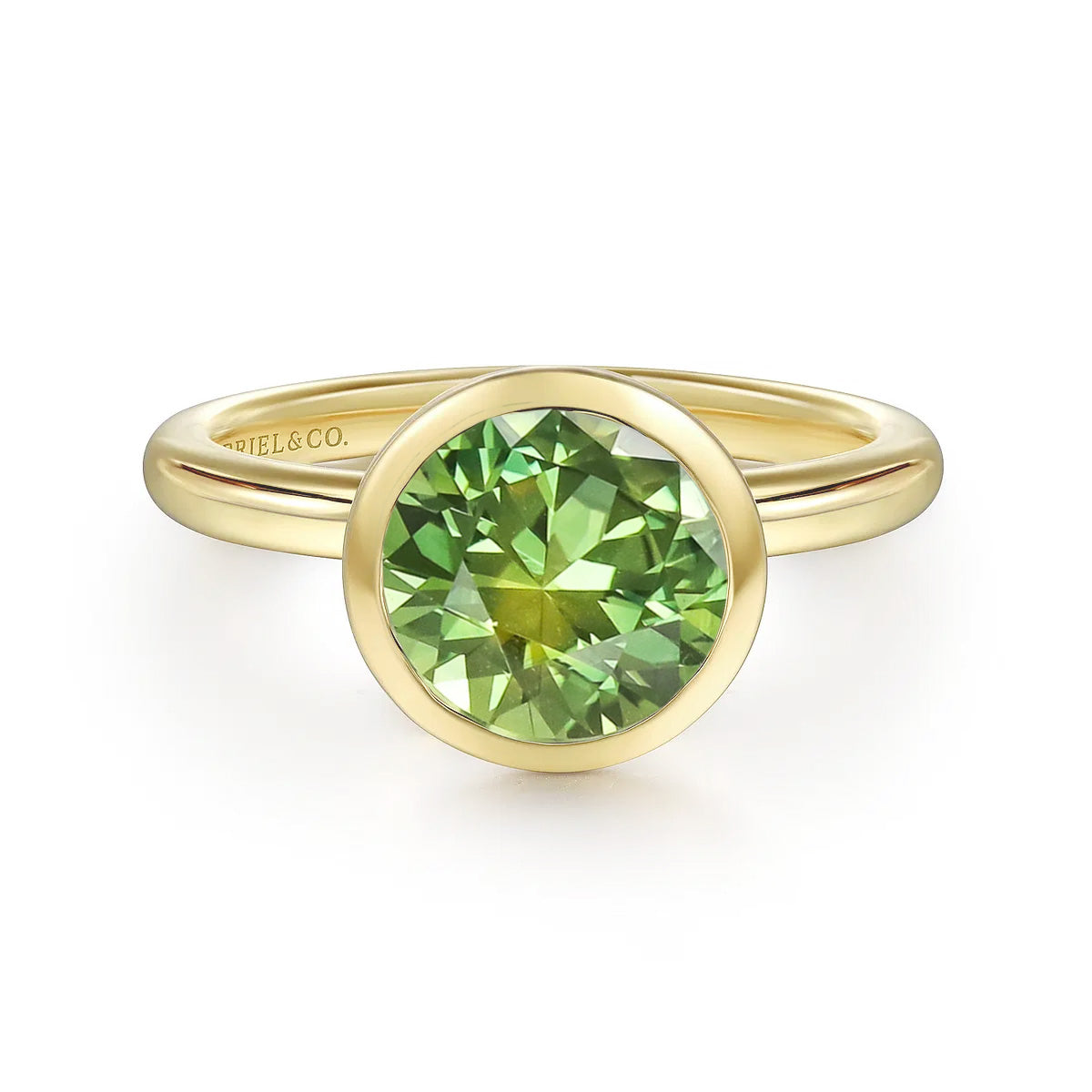 Linny Round Bezel-Set Solitaire Engagement Ring Setting