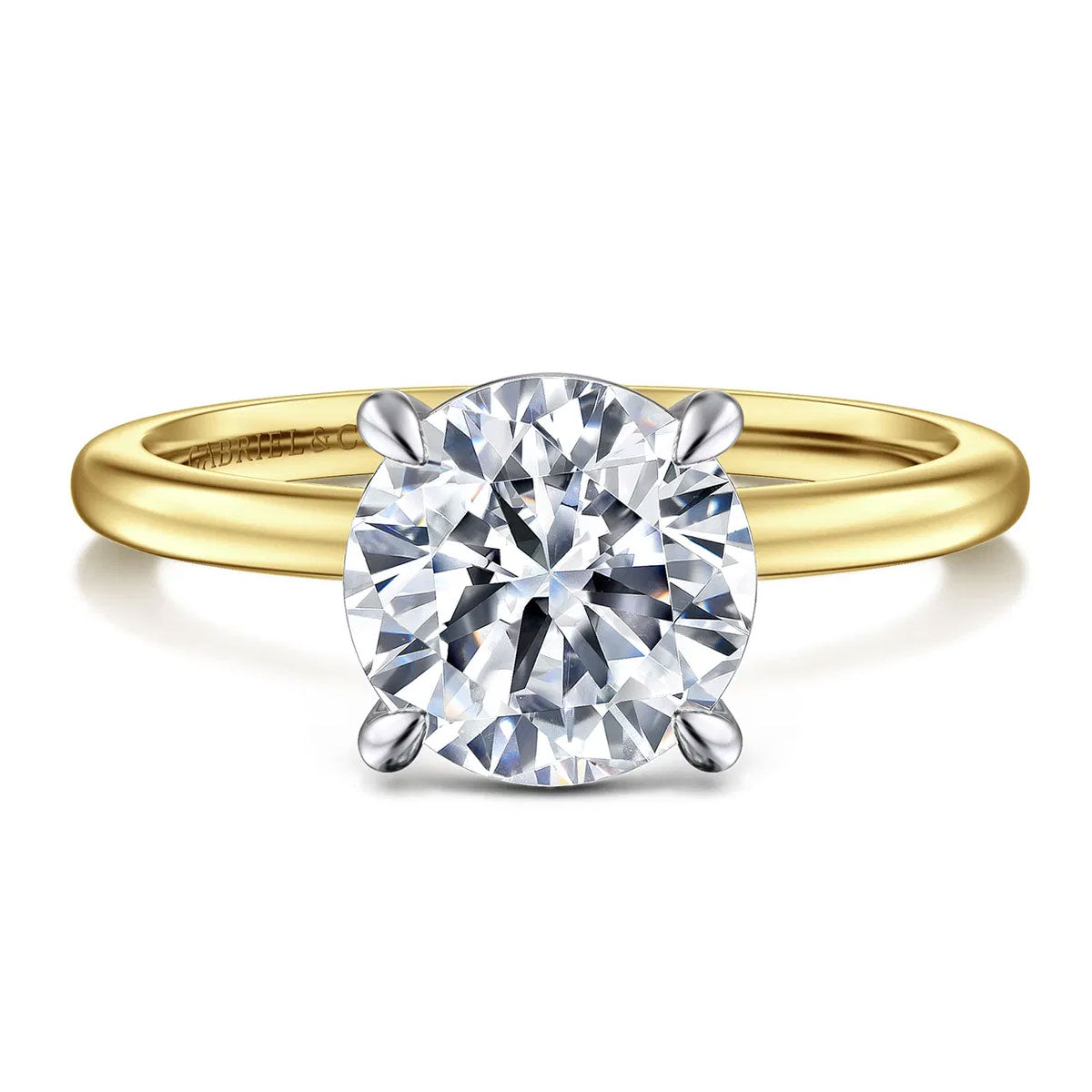 Evelina Round Solitaire 4-Prong Engagement Ring Setting