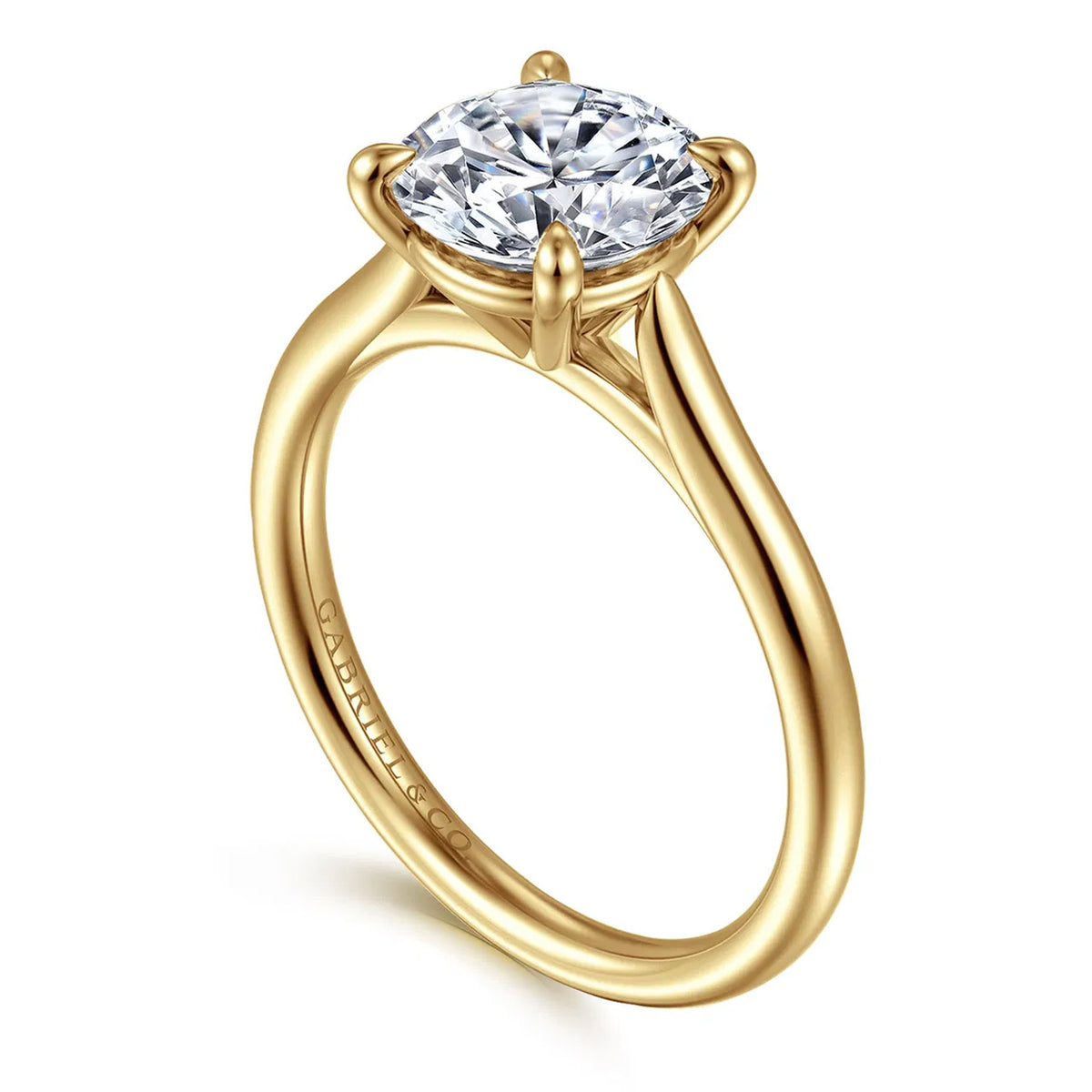 Bena Round Solitaire Diamond Engagement Ring Setting