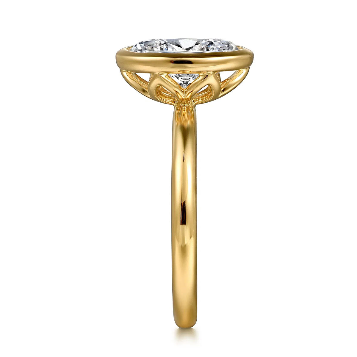 Linny Oval Solitaire Diamond Engagement Ring Setting