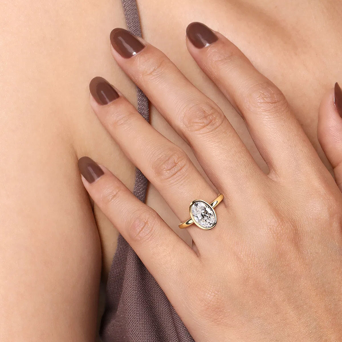Linny Oval Solitaire Diamond Engagement Ring Setting