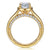 Ettie Oval Solitaire Wide Band Diamond Engagement Ring
