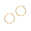 Medium Hoop Earrings in Yellow Gold, 25mm