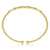 Bujukan Yellow Gold Diamond Open Cuff Bangle Bracelet, 0.20 cttw