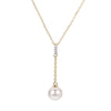 Akoya Pearl and Diamond &quot;Y&quot; Necklace