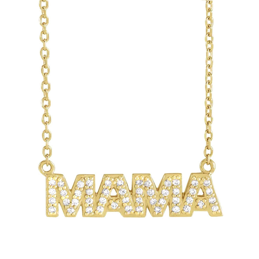 Diamond &quot;MAMA&quot; Necklace