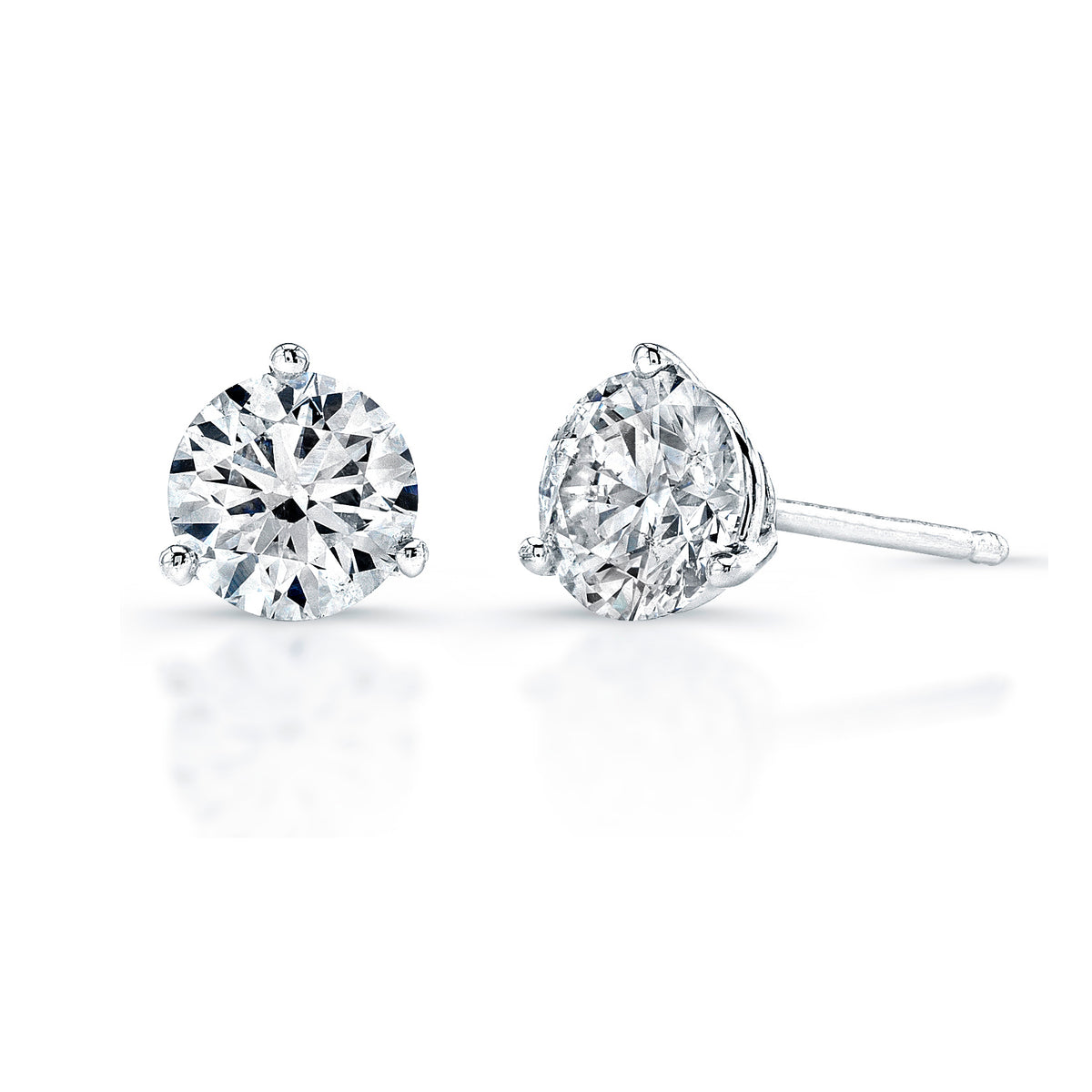 Lab Grown Martini-Set Diamond Stud Earrings- 0.50 ctw.