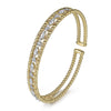 Gold Bujukan Cuff Bracelet with Marquise and Round Diamonds