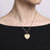 14K Yellow Gold Bujukan Heart Personalized Medallion Pendant