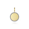 14K Yellow Gold Diamond Round Personalized Medallion Pendant