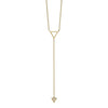 Triangle Lariat Necklace in Yellow Gold