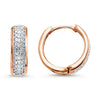 Rose Gold Diamond Huggie Hoop Earrings- 0.25ctw