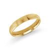Solid Yellow Gold Wedding Band- 4 mm