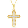 Bold Diamond Cross Pendant in Yellow Gold