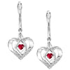 Created Ruby Heart Earrings by Rhythm of Love