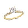 Pave Diamond Engagement Ring Setting in Yellow Gold