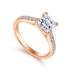 Merritt Engagement Ring Setting in Rose Gold