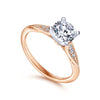 Riley Engagement Ring Setting in Rose Gold