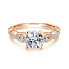 Garland Engagement Ring Setting in Rose Gold