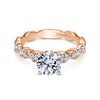 Rowan Engagement Ring Setting in Rose Gold